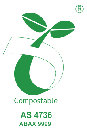 Compostable Logo that certifies item meets Australian Standard for compostability