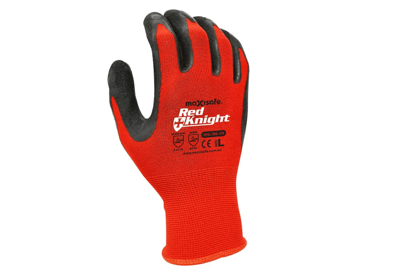 Red Knight gloves back