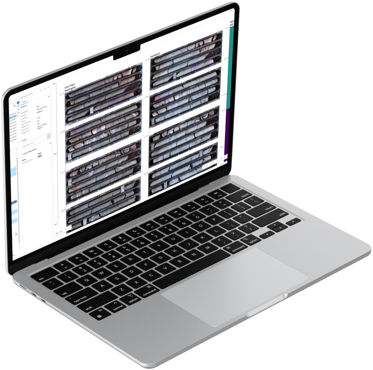 Imago core imaging software running on a laptop
