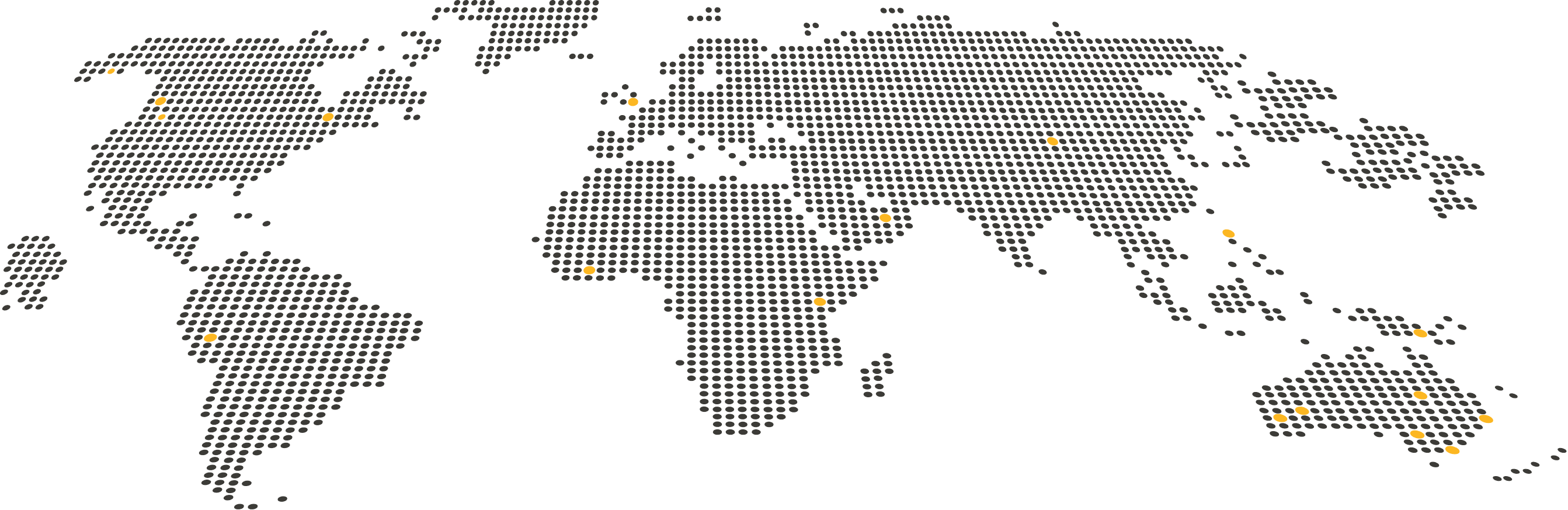 Dotted world map marking Discoverer locations