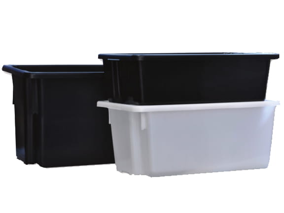 Heavy duty plastic crates