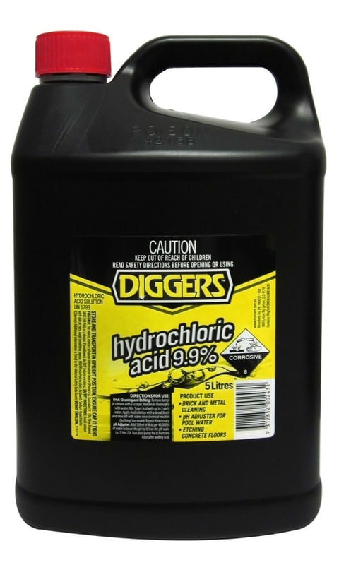 Hydrochloric Acid 9.9% 5L Bottle
